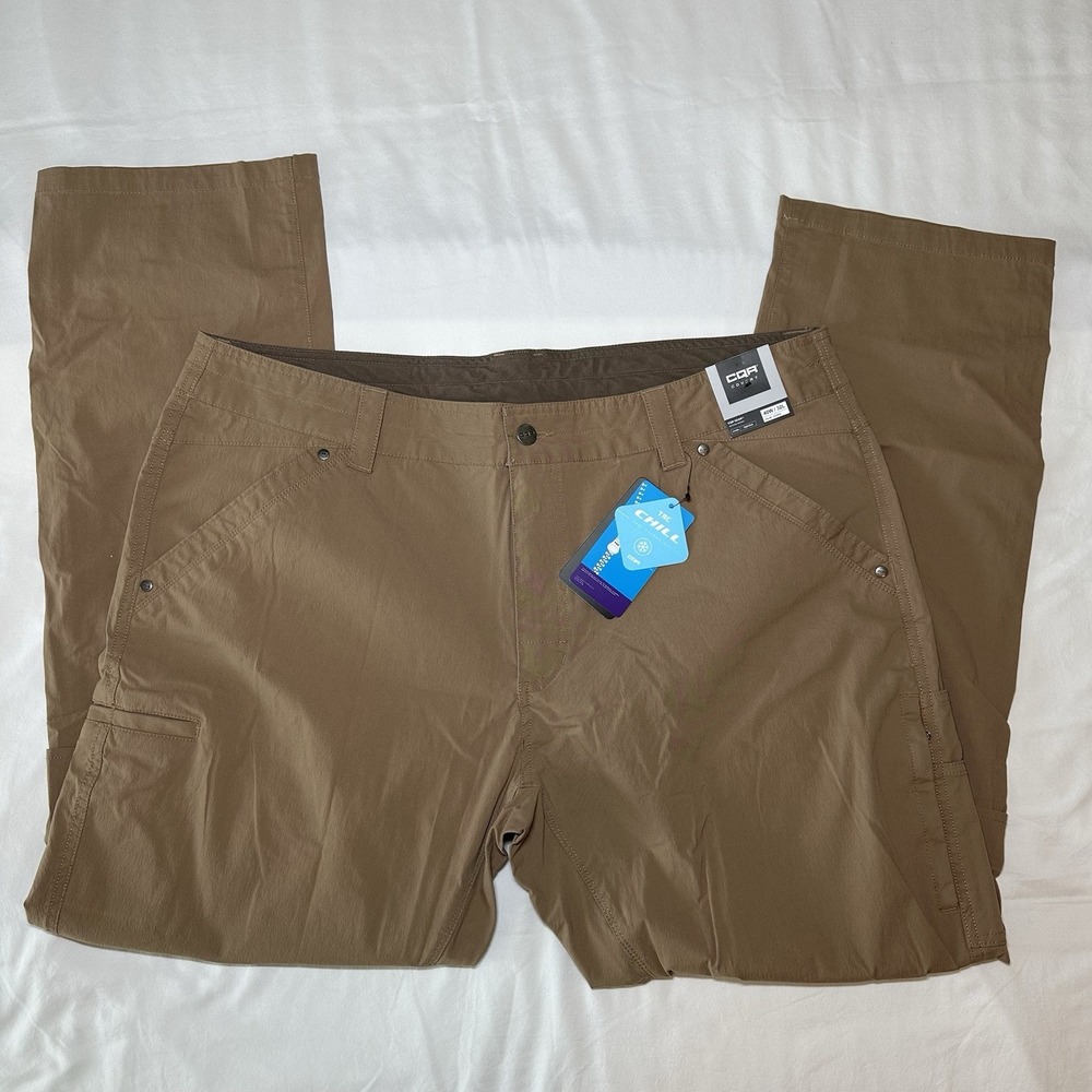 CQR Men's Tactical Cargo Pants 40x32 Brown Ripstop Hiking Combat Work Wear NWT